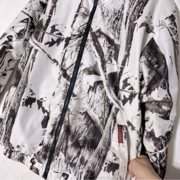 Great Outdoorsman White Brown Winter Woodlands Camo Hunting Jacket L - Picture 15 of 16